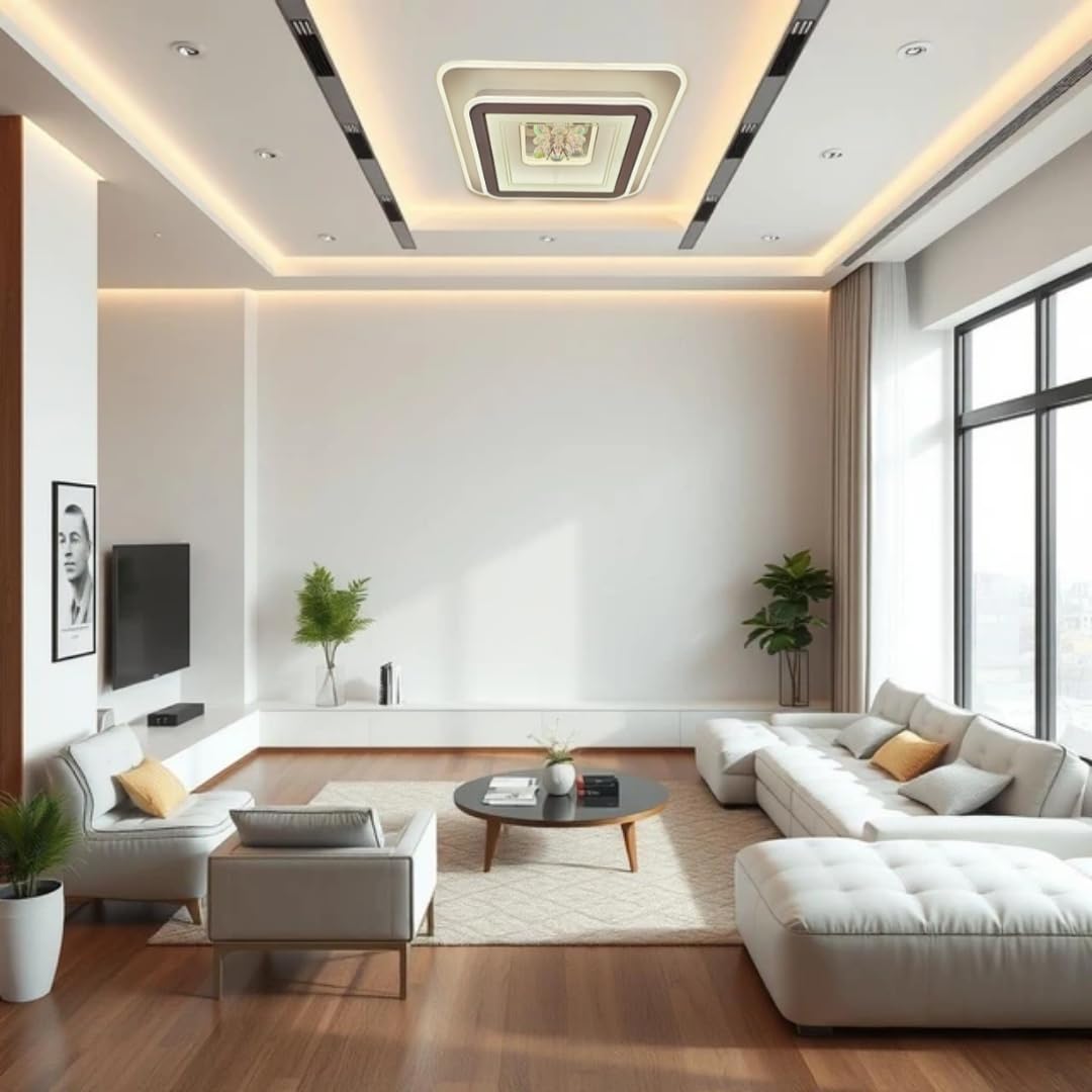 48W 3-in-1 LED Square Ceiling Chandelier – 20x20 Inch