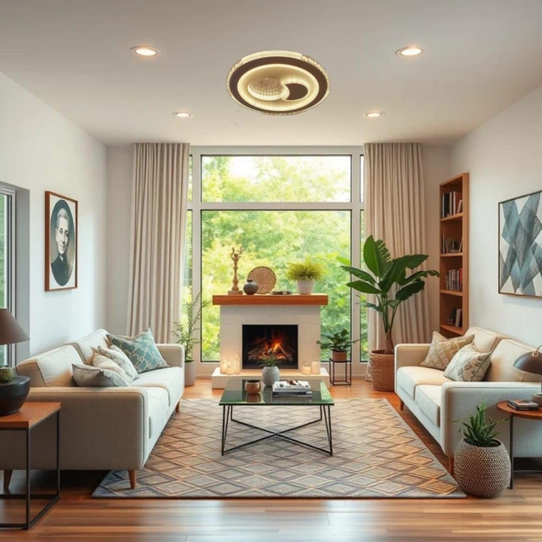 24W 3-in-1 LED Round Ceiling Chandelier – 12 Inch