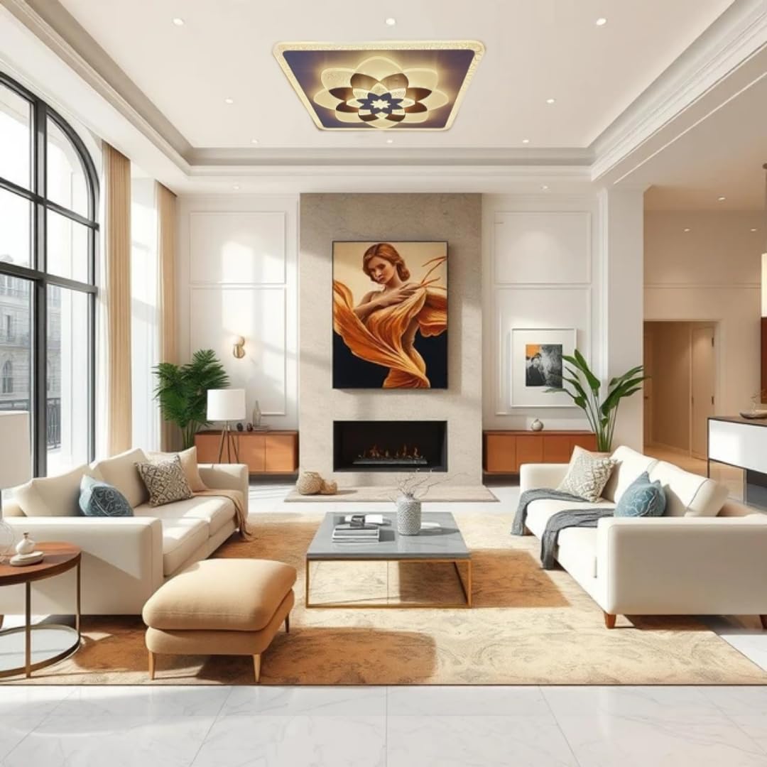 36W 3-in-1 LED Ceiling Chandelier – 16 Inch Flower Design