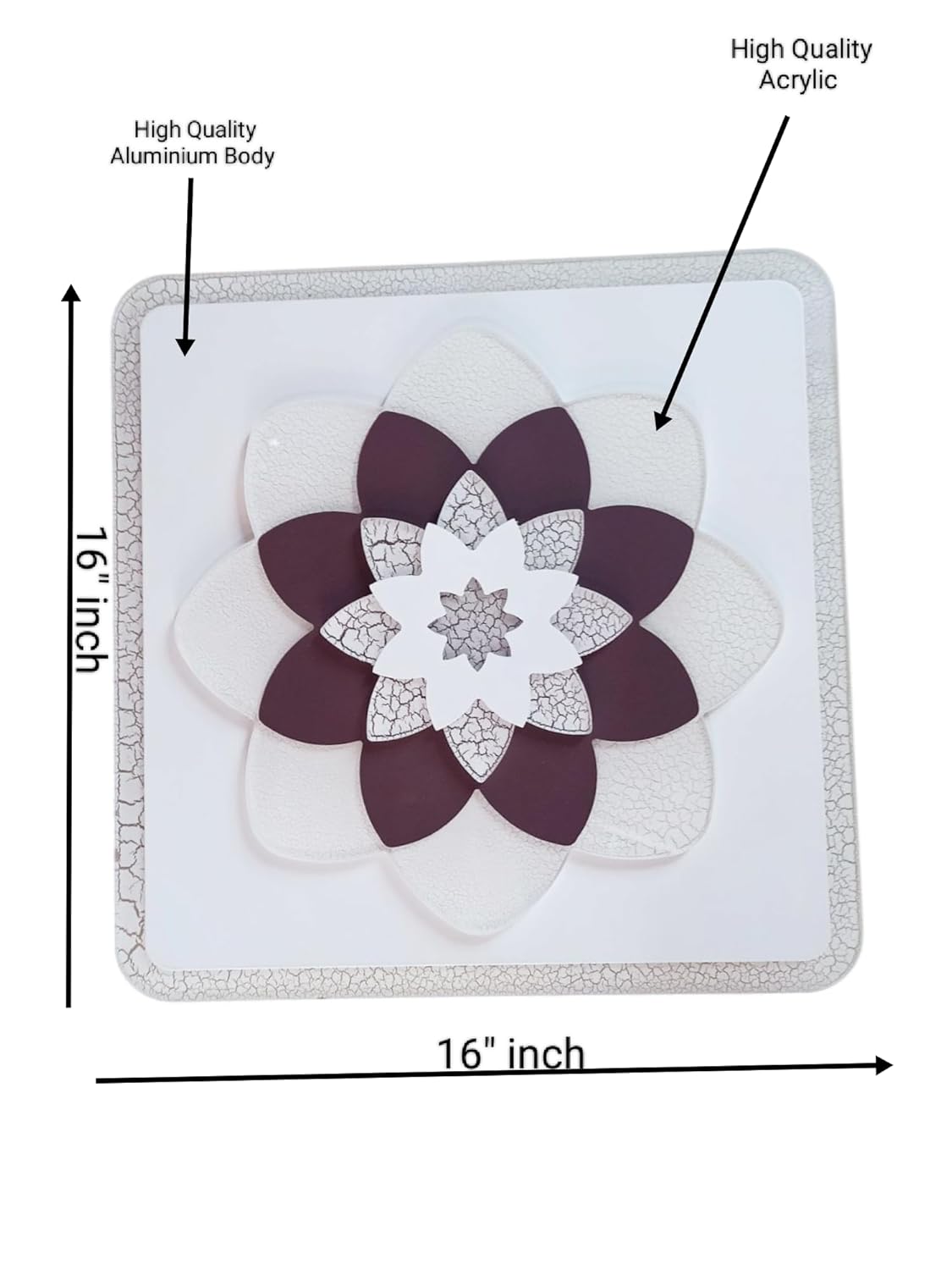 36W 3-in-1 LED Ceiling Chandelier – 16 Inch Flower Design