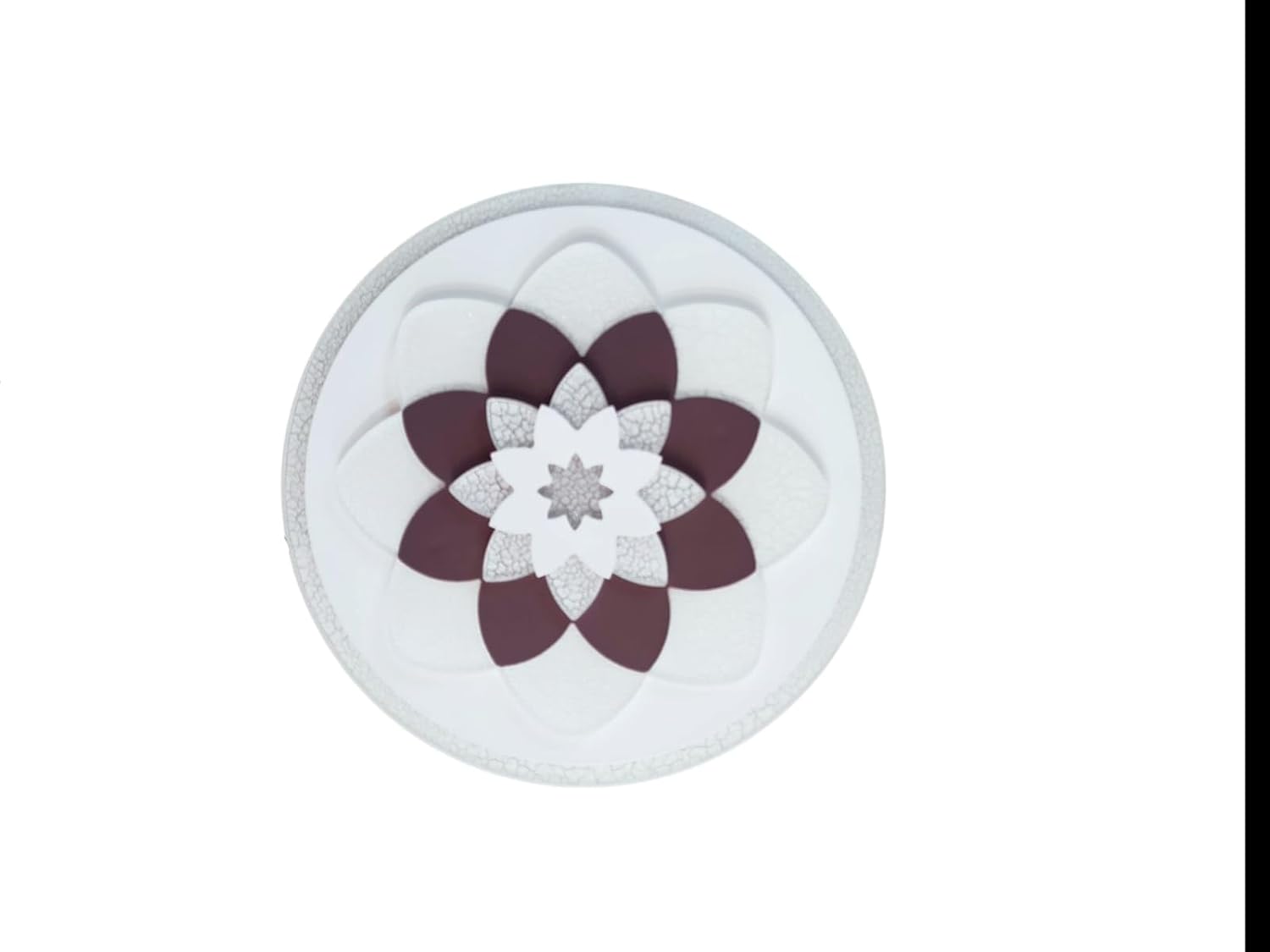 36W 3-in-1 LED Round Ceiling Chandelier – Multi-Flower Design