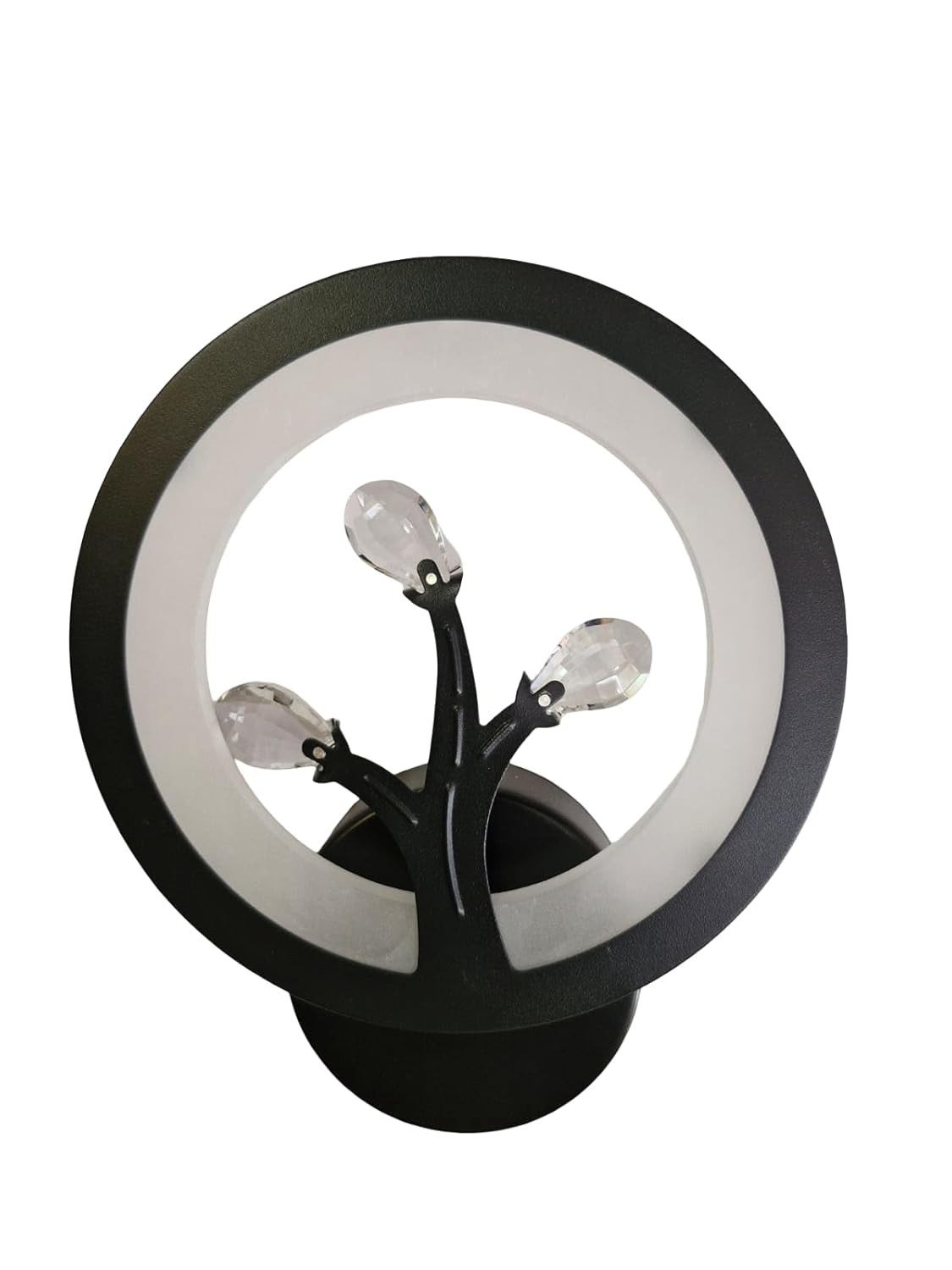 12W LED Wall Lamp – Tree Shape Round Design (3 Color, Black Body)