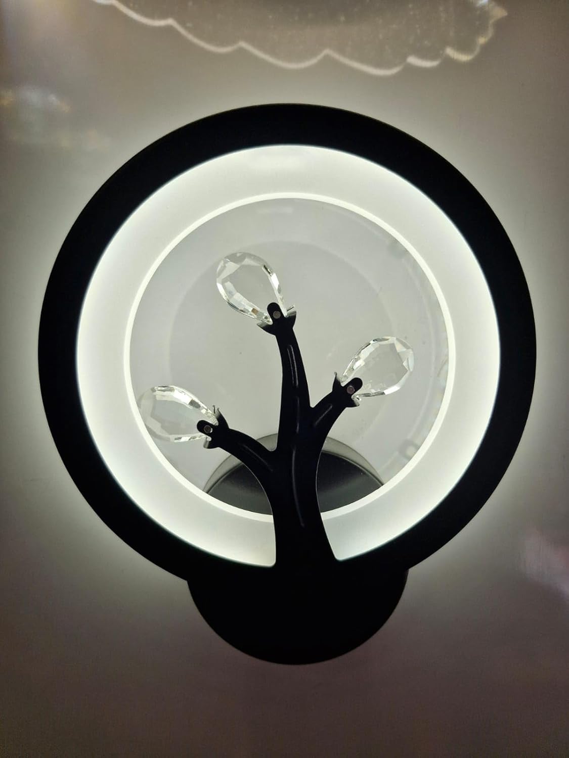 12W LED Wall Lamp – Tree Shape Round Design (3 Color, Black Body)