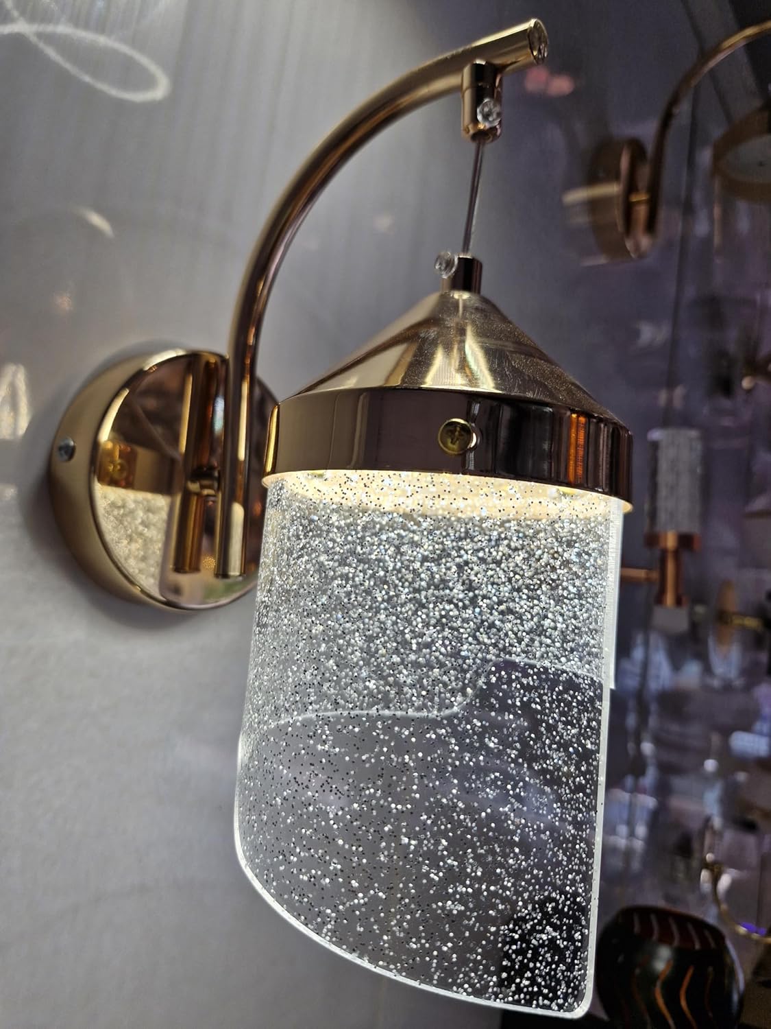 Gold LED Wall Sconce – 6W Acrylic Wall Light (3-Color, Model 3)