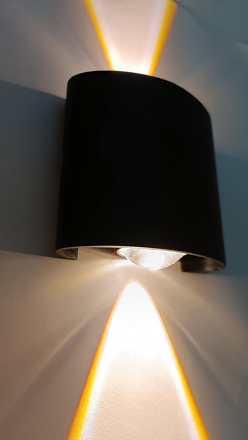 2W Oval LED Up-Down Wall Light – Warm White (IP65, Outdoor)