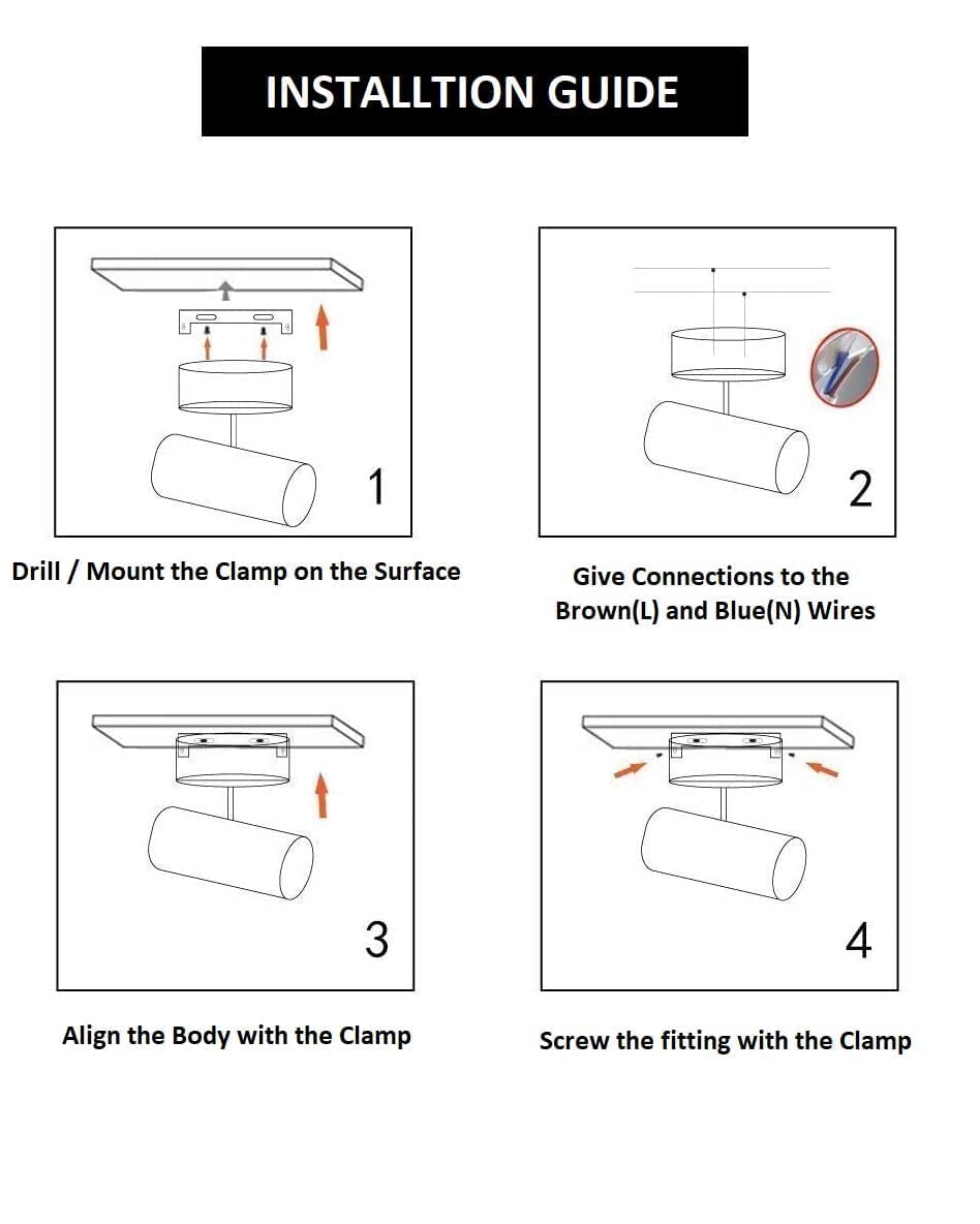 3W Adjustable LED Spot Wall Light – Surface Mounted Focus Light (Warm White)