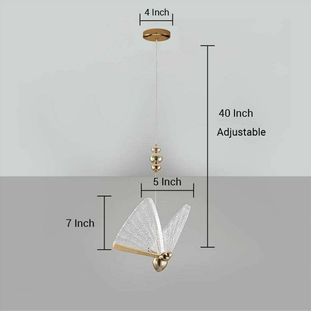 MDM LIGHT Home Decorative Butterfly Hanging Pendant Light For Bedroom, Living Room, Café, Kitchen Island, Balcony (Pack Of 1)