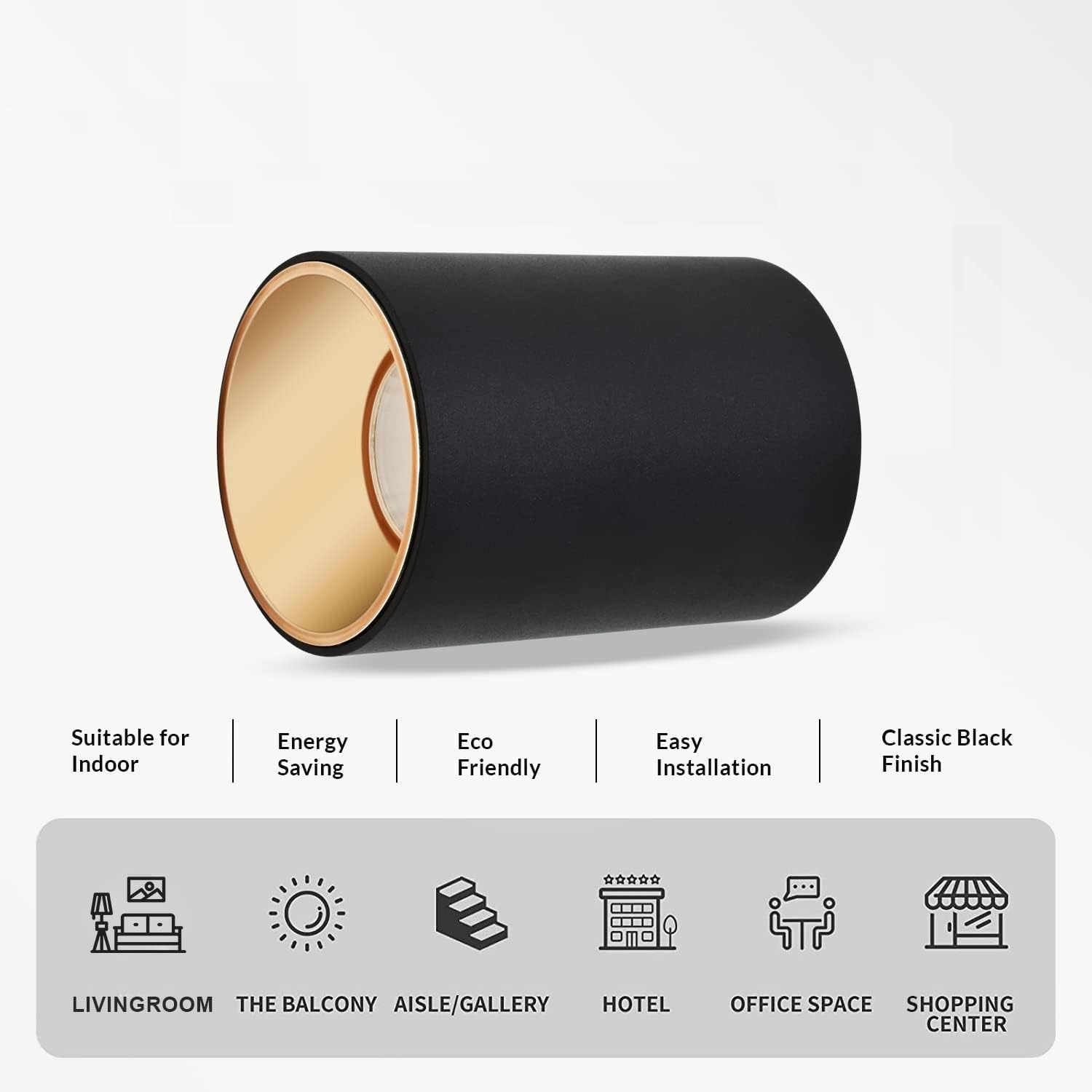 3 watt Black Body Surface Cylinder Ceiling Lights,Mounted Spot Light,