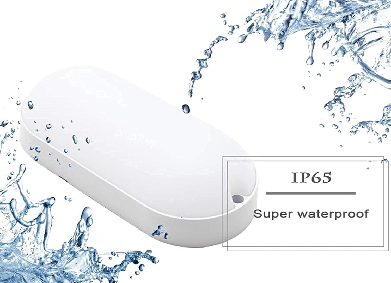 9 Watts LED Oval Shape Outdoor Bulkhead Waterproof for Outdoor Garden Bathroom Light (6x3 inch, white))