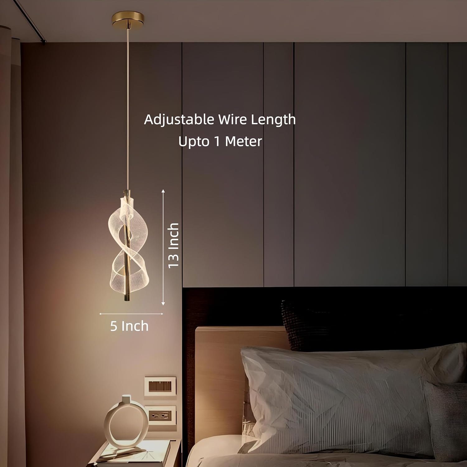 MDM LIGHTS Home Decorative Hanging Pendant Light For Bedroom, Living Room, Café, Kitchen Island, Balcony (Pack Of 1)